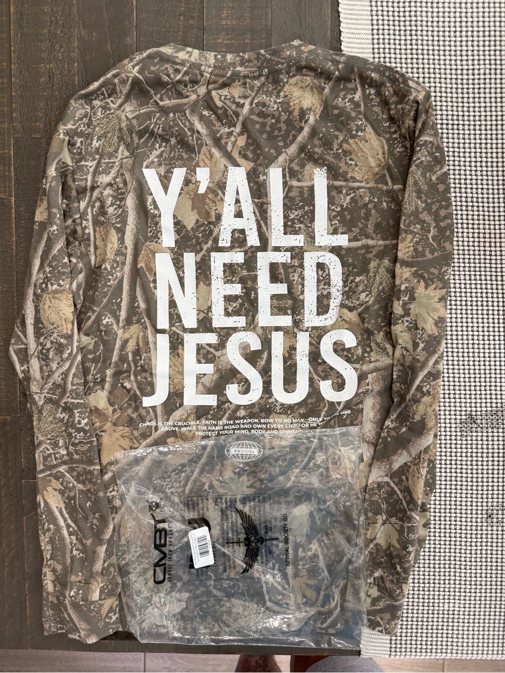 RSC/Combat Iron Y'ALL NEED JESUS Long Sleeve Tee - Camo Print